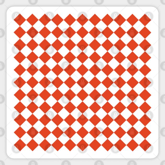 White Orange Tennessee Checkerboard Sticker by MasterMuseum